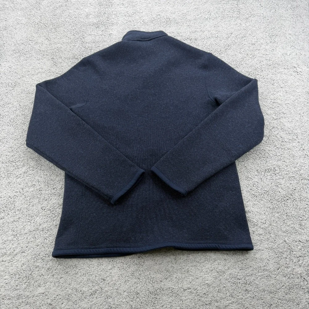 Patagonia Better Sweater Jacket Boys Medium 10 Navy Blue Zip Pockets Fleece Cozy